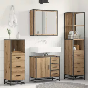    Fürdőszoba bútor szett fiókkal 4 pcs Artisan tölgy Faanyag