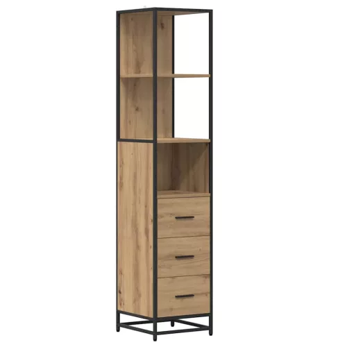  Fürdőszoba bútor szett fiókkal 4 pcs Artisan tölgy Faanyag
