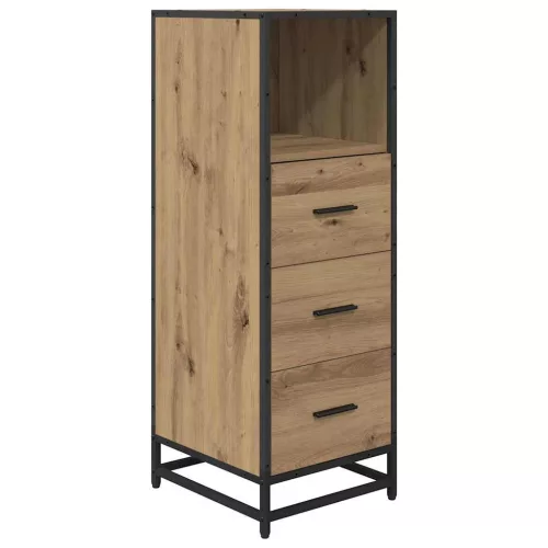  Fürdőszoba bútor szett fiókkal 4 pcs Artisan tölgy Faanyag