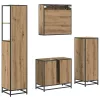  Fürdőszoba bútor szett fiókkal 4 pcs Artisan tölgy Faanyag