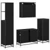  Fürdőszoba bútor szett 4 pcs Musta tammi 80 x 33 x 60 cm