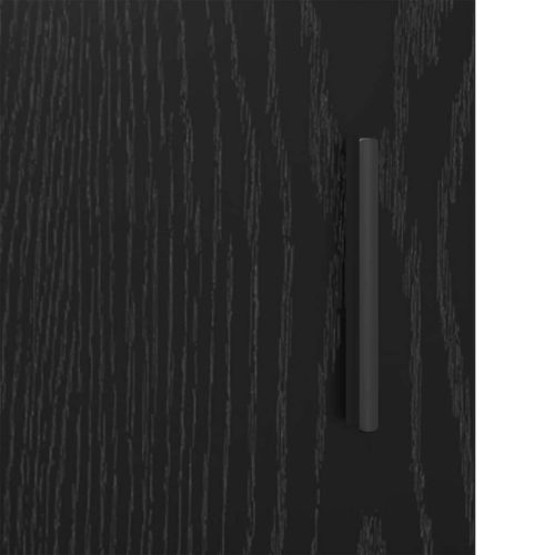  Fürdőszoba bútor szett polcokkal 3 pcs Fekete tölgy Faanyag