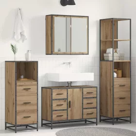    Fürdőszoba bútor szett fiókkal 3 pcs Artisan tölgy Faanyag