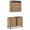  Fürdőszoba bútor szett fiókkal 2 pcs Artisan tölgy Faanyag