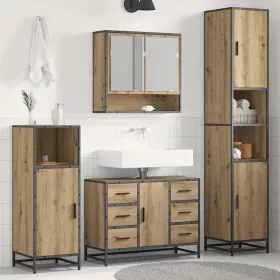    Fürdőszoba bútor szett fiókkal 3 pcs Artisan tölgy Faanyag