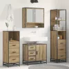  Fürdőszoba bútor szett fiókkal 4 pcs Artisan tölgy Faanyag
