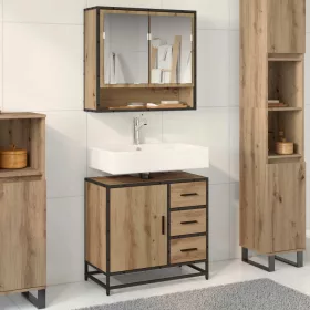    Fürdőszoba bútor szett fiókkal 2 pcs Artisan tölgy Faanyag