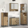  Fürdőszoba bútor szett fiókkal 3 pcs Artisan tölgy Faanyag