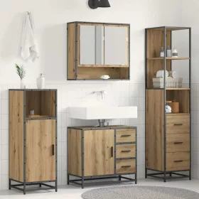    Fürdőszoba bútor szett fiókkal 3 pcs Artisan tölgy Faanyag