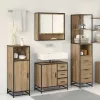  Fürdőszoba bútor szett fiókkal 3 pcs Artisan tölgy Faanyag