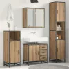  Fürdőszoba bútor szett fiókkal 3 pcs Artisan tölgy Faanyag