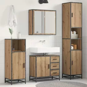    Fürdőszoba bútor szett fiókkal 3 pcs Artisan tölgy Faanyag