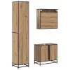  Fürdőszoba bútor szett fiókkal 3 pcs Artisan tölgy Faanyag