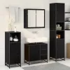  Fürdőszoba bútor szett fiókkal 3 pcs Fekete tölgy Faanyag