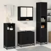  Fürdőszoba bútor szett polcokkal 3 pcs Artisan tölgy Faanyag