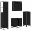  Fürdőszoba bútor szett 4 pcs Musta tammi 65 x 33 x 60 cm