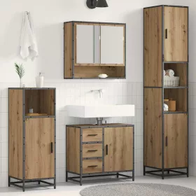    Fürdőszoba bútor szett fiókkal 3 pcs Artisan tölgy Faanyag