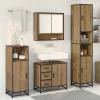  Fürdőszoba bútor szett fiókkal 3 pcs Artisan tölgy Faanyag