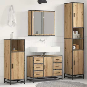    Fürdőszoba bútor szett fiókkal 3 pcs Artisan tölgy Faanyag