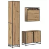  Fürdőszoba bútor szett fiókkal 3 pcs Artisan tölgy Faanyag