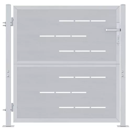  Kerti kapu zárral Ezüst 96 x 100 cm Rozsdamentes acél