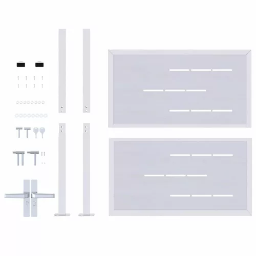  Kerti kapu zárral Ezüst 96 x 100 cm Rozsdamentes acél