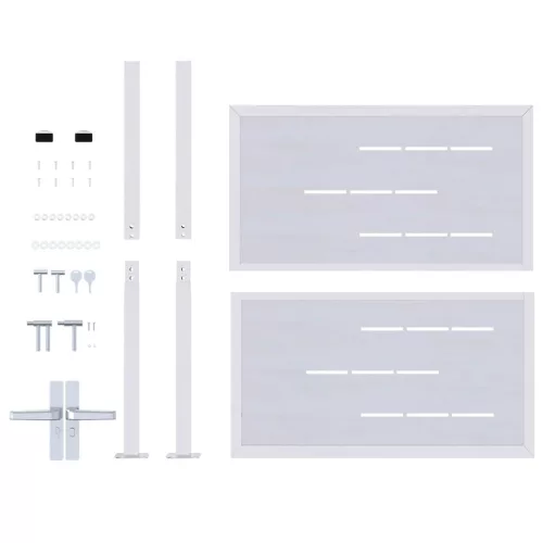  Kerti kapu zárral Ezüst 96 x 100 cm Rozsdamentes acél