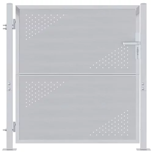  Kerti kapu zárral Ezüst 96 x 100 cm Rozsdamentes acél