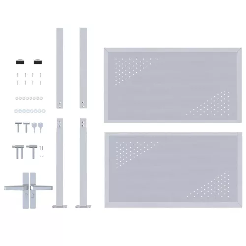  Kerti kapu zárral Ezüst 96 x 100 cm Rozsdamentes acél