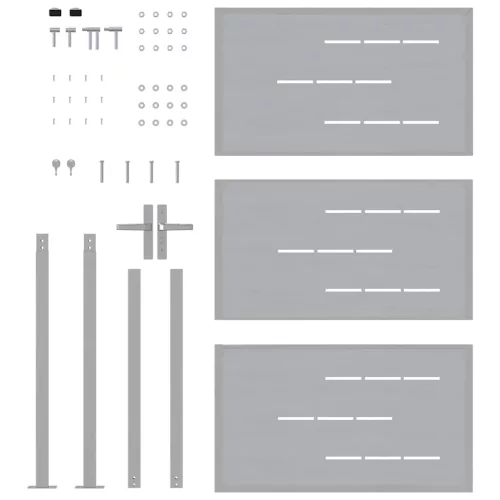  Kerti kapu zárral Ezüst 100 x 125 cm Rozsdamentes acél
