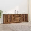  Oldalszekrények 3 pcs Antik Fa 210 x 35,5 x 67,5 cm Szerelt Fa