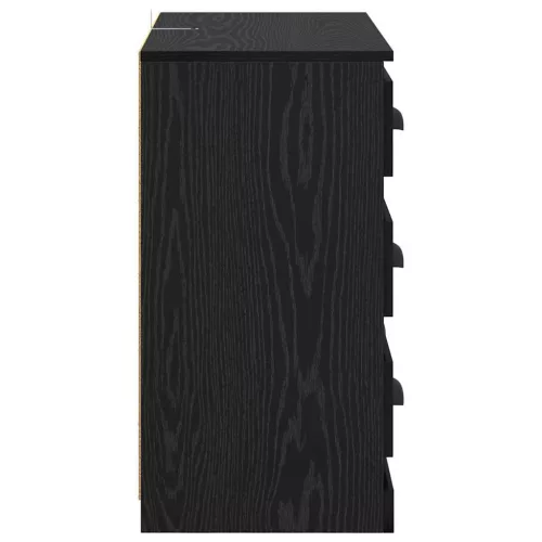  Oldalszekrények 2 pcs Fekete tölgy 70 x 35,5 x 67,5 cm Faanyag