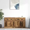  Oldalszekrények 2 pcs Öreg fa 70 x 35,5 x 67,5 cm Faanyag