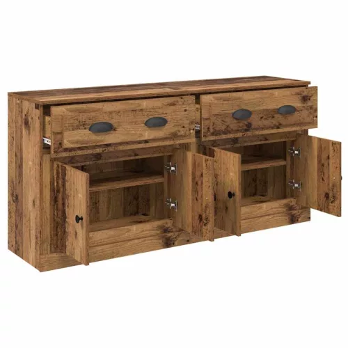  Oldalszekrények 2 pcs Öreg fa 70 x 35,5 x 67,5 cm Faanyag