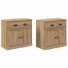  Oldalszekrények 2 pcs Artisan tölgy 70 x 35,5 x 67,5 cm Faanyag