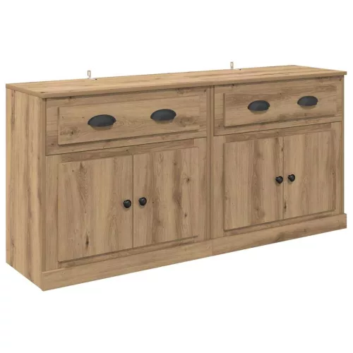 Oldalszekrények 2 pcs Artisan tölgy 70 x 35,5 x 67,5 cm Faanyag