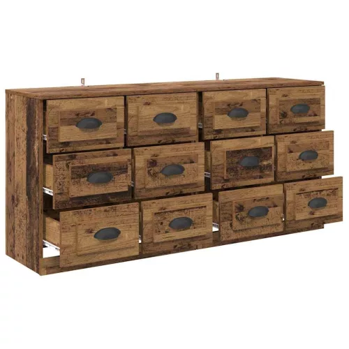  Oldalszekrények 2 pcs Öreg fa 70 x 35,5 x 67,5 cm Faanyag