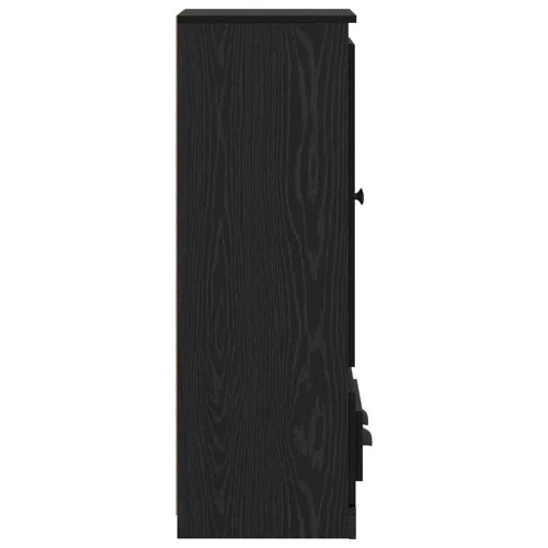  Magasfiú fiókkal 3 pcs Fekete tölgy 35 x 60 x 103,5 cm Faanyag