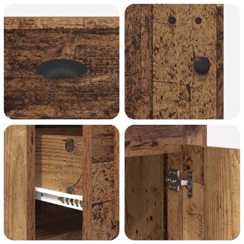  Íróasztal szekrénnyel Öreg fa 154,5 x 50 x 75 cm Faanyag