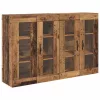  Fali Szekrények 2 pcs Öreg fa 69,5 x 34 x 90 cm Faanyag