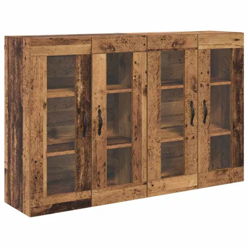  Fali Szekrények 2 pcs Öreg fa 69,5 x 34 x 90 cm Faanyag