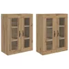  Fali Szekrények 2 pcs Artisan tölgy 69,5 x 34 x 90 cm Faanyag