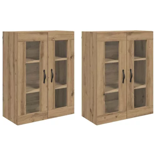  Fali Szekrények 2 pcs Artisan tölgy 69,5 x 34 x 90 cm Faanyag