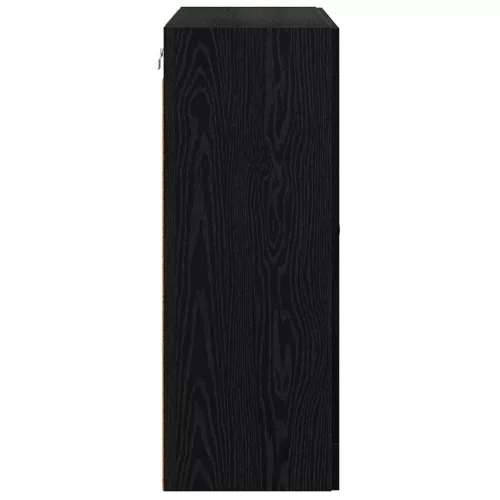  Fali Szekrények 2 pcs Fekete tölgy 69,5 x 34 x 90 cm Faanyag