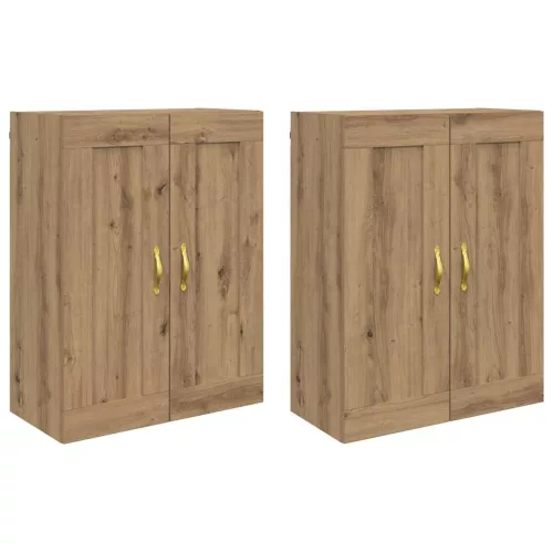  Fali Szekrények 2 pcs Artisan tölgy 69,5 x 34 x 90 cm Faanyag