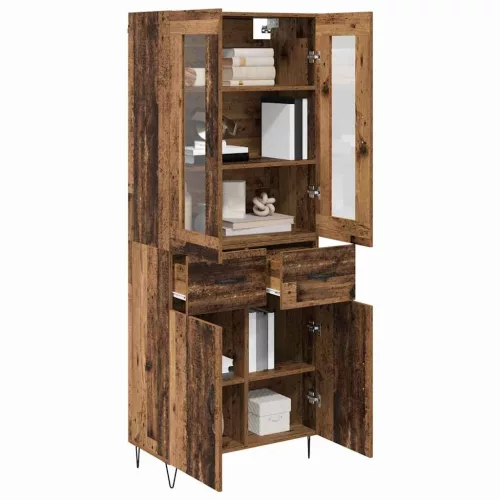  Magasfiú fiókkal Öreg fa 69,5 x 34 x 180 cm Faanyag