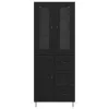  Magasfiú fiókkal Fekete tölgy 69,5 x 34 x 180 cm Faanyag