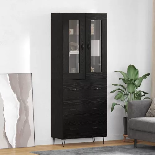  Magasfiú fiókkal Fekete tölgy 69,5 x 34 x 180 cm Faanyag