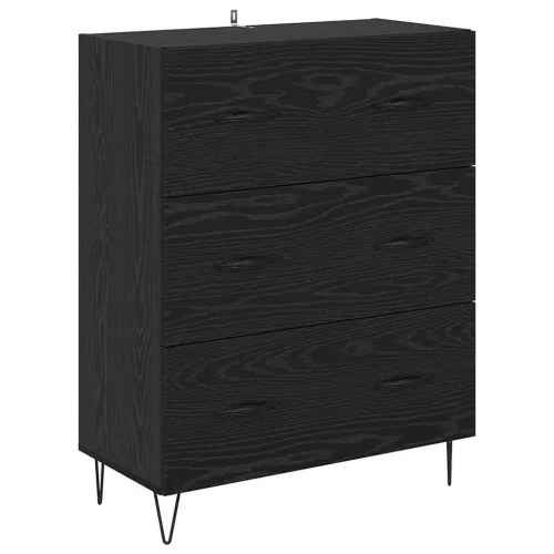  Magasfiú fiókkal Fekete tölgy 69,5 x 34 x 180 cm Faanyag