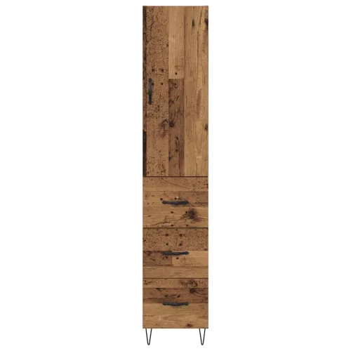  Magasfiú fiókkal Régi fa 69,5 x 34 x 180 cm Faanyag